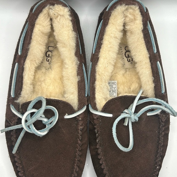 UGG Dakota moccasin slippers in Chocolate Brown - Picture 7 of 15